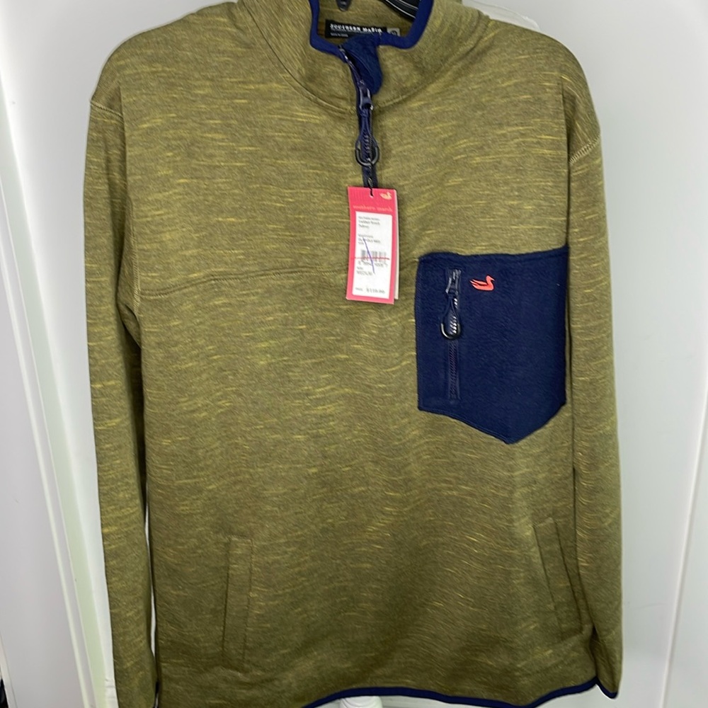 Southern Marsh •NWT• Lockhart Stretch Olive Green 1/4 Zip Pullover•Men’s Medium